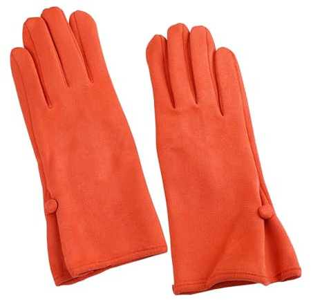 AUSUAYA Women's Winter Warm Gloves with Touchscreen Finger, Touchscreen Texting Fleece Lined Windproof Driving Glove WG-2, orange, One size