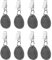 HKzzy 8 Pieces Tablecloth Weights Marble Tablecloth Pendant Weights Table Weights Hangers with Clips Table Decoration for Outdoor Wedding Picnic (Gray)