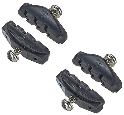 2 Pairs Road Bike Brake Pads, Bicycle Brake Shoes, Black Brake Shoes, for Aluminium Rims