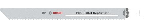 Bosch 5 hojas de sierra sable PRO Pallet S1122HFR Reparación Fast (para acero, madera con clavos, longitud 225 mm, accesorio profesional de sierra sable)
