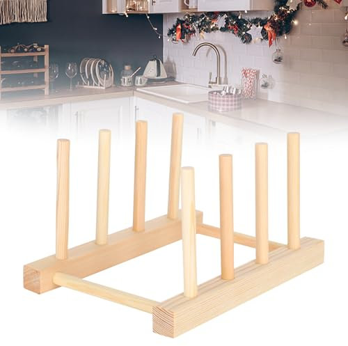 lvifloae 3 Set Scolapiatti in legno Scodella Scolapiatti Piatto in legno Scolapiatti Utensili da cucina di Natale Scodella Scolapiatti