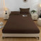 Homxi Spannlaken für Boxspringbetten,(180 x 200 cm),Bettlaken mit Elastisch Einfarbig Bettlaken mit Braun