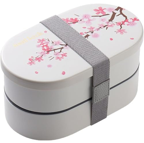 Lpitoy 2-lagige Japanische Bento-Box, Lunchbox Für Erwachsene, Für Damen Und Herren, Japanische Bento-Lunchbox, Wiederverwendbarer Lebensmittelbehälter, Große Kapazität, Auslaufsichere