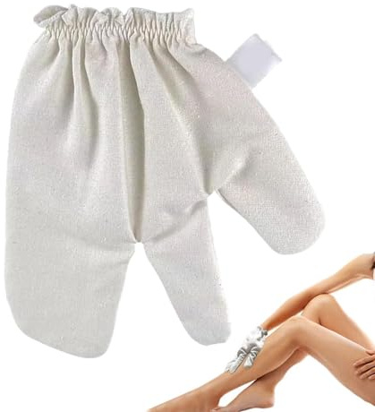 Raw Silk Garshana Massage Gloves, Ayurvedic Dry Brushing & Lymphatic Body Scrub Gloves with Elastic Wrist Band, & Rejuvenating Skin Care for Home Spa, Bath, Shower, Men & Women