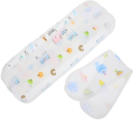 Veemoon Bande de Ventre en Coton pour Bébé 4 Pièces Motifs Animaux, Ceinture Abdominale Ajustable Douce et Confortable, Protège-ventre pour -né, le Froid, Soins Coliques Bébé