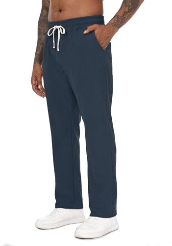 Yageshark Pantalon chino en velours côtelé pour homme - Coupe droite - Pantalon de loisirs en Corduroy avec poches et taille élastique pour le bureau, la ville et la vie quotidienne