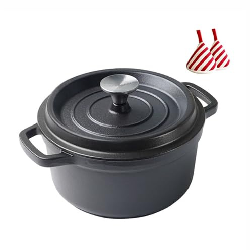 Pentola Smaltata, Pentola Multifunzionale In Ghisa Antiaderente Robusta Con Due Manici, Set Di Coperchi Con Morsetto Triangolare Termoisolante, Per Cuocere Il Pane, Arrostire, Brasare