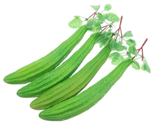 BESPORTBLE 4pezzi Verdure Finte in Plastica Cetrioli Finti Mini Modelli di Verdure Artificiali per Servizi Fotografici Decorazioni per Feste Strumenti di Apprendimento Prescolare Oggetti di S