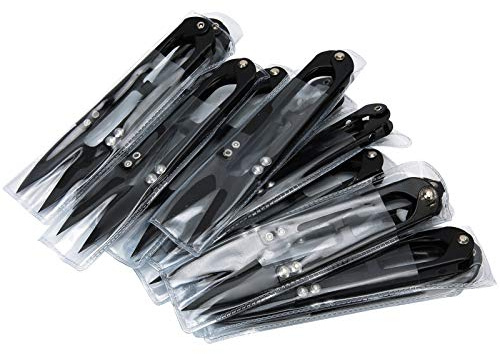 Baxnore Tijeras de Hilo Profesionales con Resorte Cortador de Hilos en Forma de U de Acero con Alto Contenido de Carbono para Coser Tejer y Hacer Manualidades Paquete de 12 Cortauñ