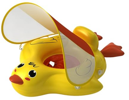 Flotador Infantil para Agua - Equipo Inflable de Entrenamiento con Dosel - Flotador Tipo Rosca para Niños | para Principiantes, Niños y Niñas, Exterior, Jardín, Escuela