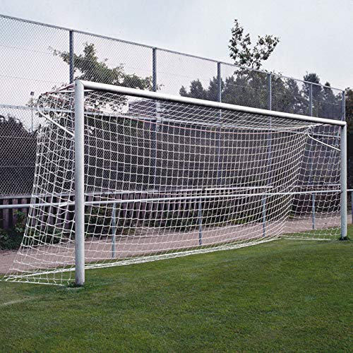 Fußball Tornetz Fußballtornetz Fußballnetz 7,50 x 2,50 m Tiefe Oben 1,00 / unten 2,00 m PP 3 mm Farbe Weiß