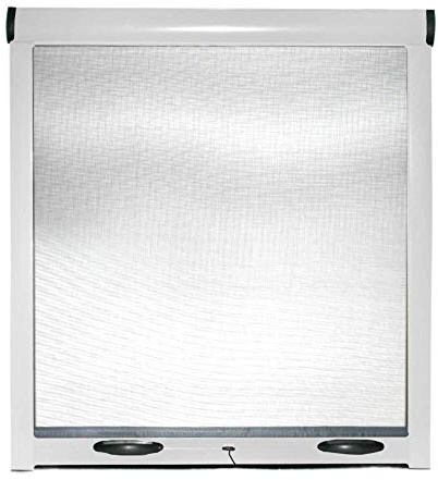 San Marco Zanzariera a rullo bianca per finestra con frizione in kit riducibile (80x170 cm)