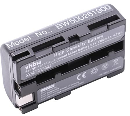vhbw 1x batteria sostituisce Sony NP-FM11, NP-FS10, NP-F11, NP-FM10, NP-FS11, NP-F10 per videocamera camcorder (1100mAh, 3,6V, Li-Ion)