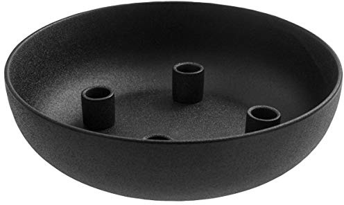 Storefactory - Kerzenhalter, Kerzenständer - Granholmen XXL - Keramik - schwarz - D 29 cm