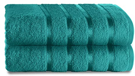 GC GAVENO CAVAILIA 500 GSM Luxury Bath Sheets, Extra Absorbent Premium Quality 2PK Large 100% Cotton Towels, Teal, 2PK