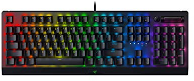 Razer BlackWidow V4 X, Teclado gaming con Razer Chroma RGB (Switches mecánicos amarillos , 6 teclas macro dedicadas de ABS de doble inyección) ES-Layout, Negro