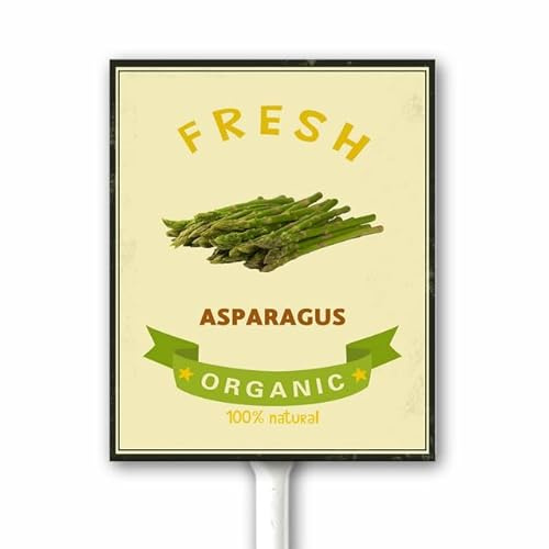 Letreros de jardín vintage para vegetales, espárragos, marcadores de plantas de metal para jardín de verduras, etiquetas de plantas en maceta, decoración de jardín, patio, regalos divertidos para