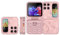 MJDHS i18 Pro Mini téléphone Portable à Rabat pour Personnes âgées avec Double Nano sim, écran 1,77, caméra arrière HD, Radio FM, téléphone Portable à clapet Senior débloqué(Color:Rose)