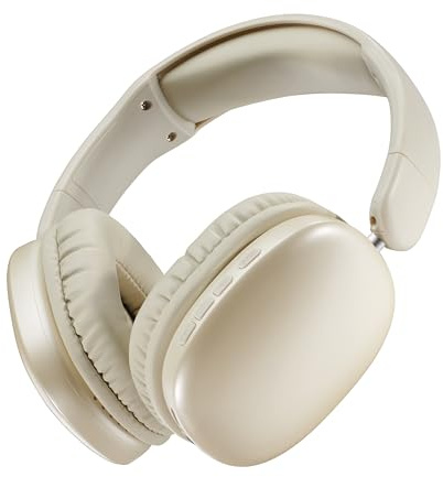 Music Sound MAXI3 Over-ear trådlösa hörlurar, aktiv brusreducering, uppslukande och kristallklart ljud, Upp till 35 timmar av PLAYTIME INTE STOP, kompatibel med alla enheter, USB-C-laddning, vit