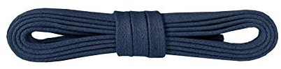 Kaps Lacci Cerati Per Scarpe Piatte, 100% Cotone di Alta Qualitá, Colorati, 5 mm 0,19 pollici - di larghezza, Made in Europe (120 cm – 47 pollice – 6-8 paia di occhielli / 57 - Blu navy)