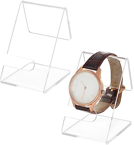 PH PandaHall 2pz Espositore per Orologio da Polso in Acrilico Trasparente, Supporto Orologio Porta Orologio Singolo per Casa Negozio Vetrina Espositore, 5x4.5x6.4 cm