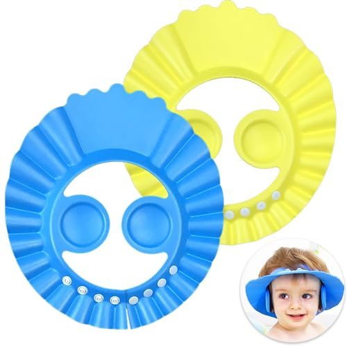 2 Pezzi Doccia Cap per Bambino, Cuffia per Shampoo per Bambini, Cuffia da Doccia per Shampoo, Cuffia da doccia per bambini, Cuffia per Bagno con Visiera, Cappello Doccia Bambini, per Cura Bambino