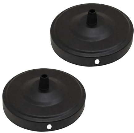 LEDSone Confezione da 2 piastre di montaggio a punto singolo per lampade a sospensione vintage, 108 mm, in metallo anticato, con accessori per appendere lampade da soffitto e da parete.