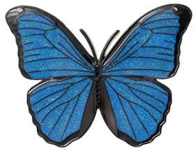 Belons Broche papillon en émail bleu pour mariage, banquet, corsage pour femmes, filles et enfants, Métal Métal Émail