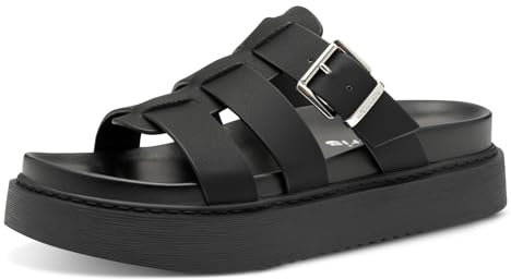 Tamaris Pantolette Damen Vegan Flach schwarz,EU 38