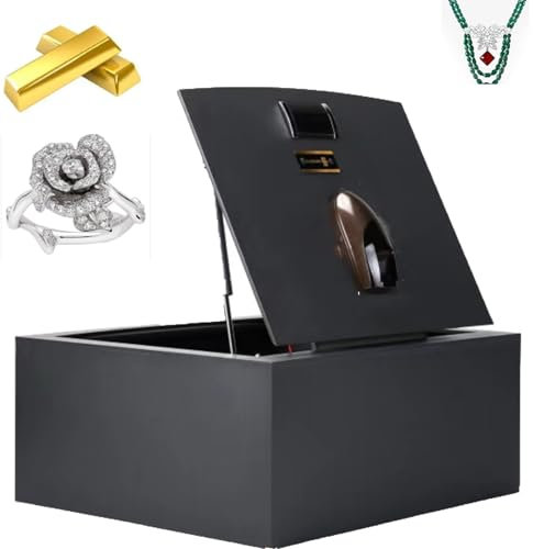ZHIXUMM Fireproof Safe Box, Biometric Small Safe Safe and Lock Box, Hidden Home Safe for Laptop Documents Money Medicine Firearm Valuables