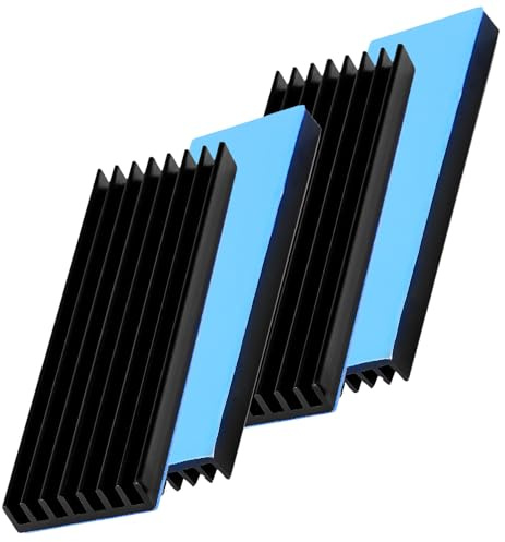 DEWIN Kylfläns, 4 Stycken Kylfläns Aluminium Kylning Kylarkar I Aluminium Med Värmesjälvhäftande Tape (70 x 22 x 6 mm)
