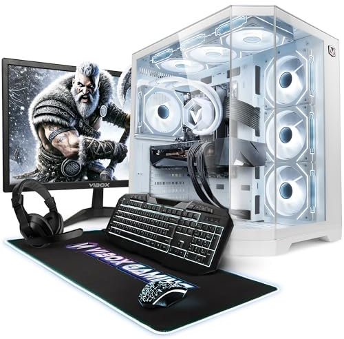 Vibox III-300 White Gaming PC Bundle • Intel Core i5 11400F 4.4GHz • Nvidia RTX 5070 Ti 16GB • 32GB RAM • 1TB SSD • Windows 11 • 23 Monitor • WiFi • Prebuilt