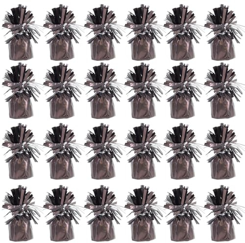 PARTYRAMA.CO.UK Metallic Brown Foil Helium Balloon Weights 175gr - Pack of 24 - Durable & Colourful Weights for Birthdays Parties, Events & Celebrations - Perfect Balloon Weight Holders