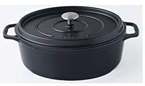 Invicta 403311 Cocotte Ovale - 31 cm - Fonte Emaillée - Noire