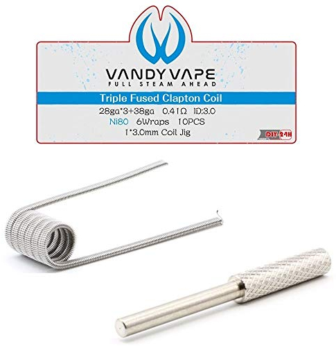 10x Vandy Vape Triple Fused Clapton 0.41 Ohm Coils Ni80 NiChrome