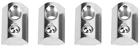 50 piezas Tuerca deslizante en T, tuercas con ranura en T estándar europeas, conjunto de tuercas de resorte, sujetadores para perfiles de aluminio(M6)