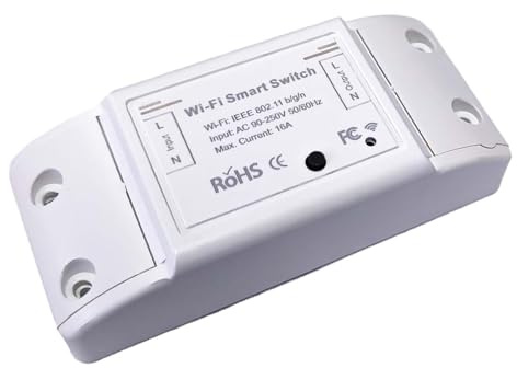 LEDLUX Interruttore Intelligente, Interruttore WiFi, 220V 16A 3500W, Smart Switch Wi-Fi, Compatibile Con Alexa e Google Home (WIFI 16A)