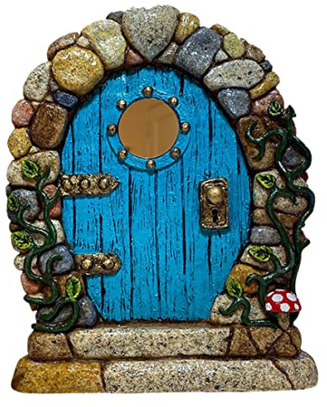 VONGLYHOO Puertas De Jardín De Hadas Puerta De Duende Jardín Puertas De Hadas De Madera Puerta De De De Duende De Madera De Árbol En Miniatura Estatuas De para Patio