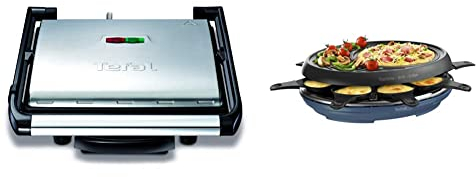 Tefal Gril viande et panini multifonction, 2000 W, Presse à paninis, Rangement & Raclette Colormania 3 en 1 Appareil à Raclette Grill et Crêpe, Revêtement Antiadhésif Easy Plus