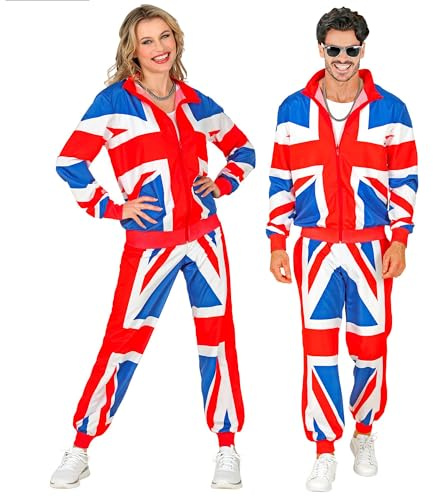W WIDMANN MILANO Party Fashion unisex - vuxen Kostym, Träningsdräkt, Storbritannien Kostym, träningsdräkt, Storbritannien