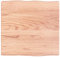 vidaXL Solid Oak Wood Table Top with Live Edge - Light Brown, Versatile, Handcrafted 40x40x6 cm Square Tabletop for Dining, Living Room, Office