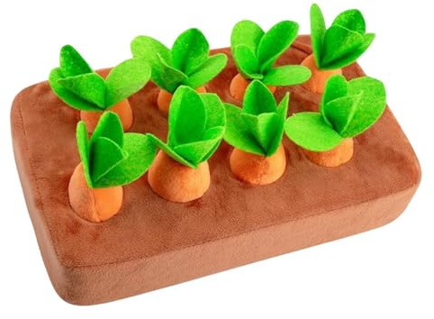 Giocattoli Di Peluche per Cani,Giocattolo Interattivo Di Carota Per Cani | Tappeto Interattivo Annusare Animali | Giocattoli Interattivi di Puzzle di Fel