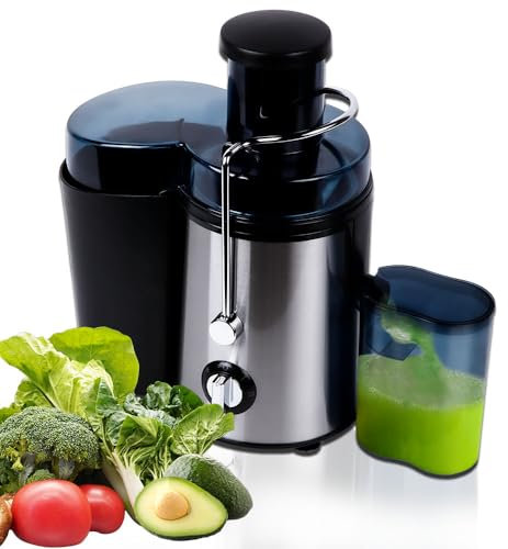 Gziztx Centrifugal Juicer Machines 800W,Large 7cm Wide Mouth Juicer Extractor With 3 Speeds for Whole Fruit and Vegetables,Easy to Clean
