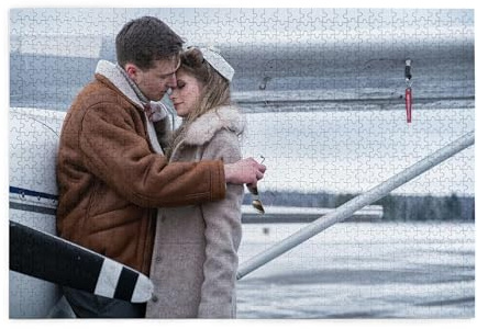 Puzzle 1000 Pieces Personnalisable avec Photo Texte Puzzle Personnalisé Puzzles Puzzles 1000 Pièces Adultes Personnalisée avec Image Logo Noel Halloween Saint-Valentin idée Cadeau pour Couples, Amis