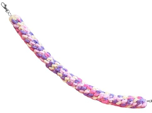 Jouet en Corde pour Perroquet – Corde d'escalade Rose Violet pour Animaux de Compagnie, d'enrichissement à Suspendre pour Petits Animaux – Corde en Coton pour balançoire, Accessoires de Cage