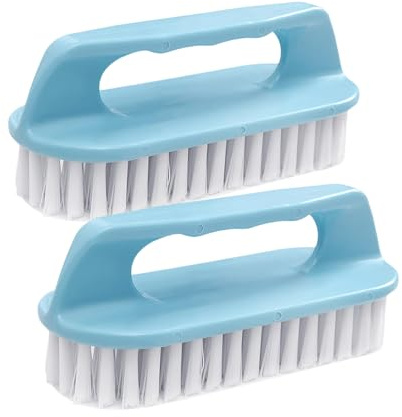 PARAHON Household All-Purpose Scrub Brush |Plastic Cleaning Brush with Microfiber Bristle Gap Cleaner Brush for Bathroom, Kitchen, Tile, Laundry, Grout, Carpets & Surfaces (2 Brush)