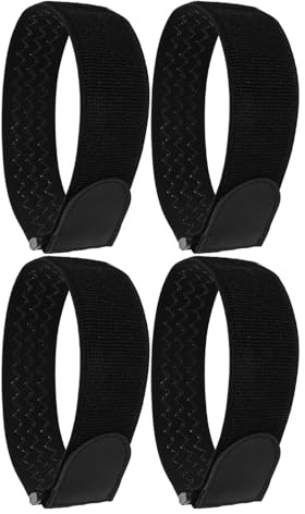 GATHINESS 4 Pezzi Cinghie per Fissaggio Bici Regolabili in Resina Epossidica e Tessuto Nero, Resistenti alle Intemperie, per Trasporto Bici e Moto in Viaggio
