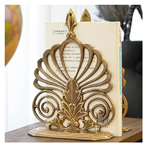 Bokstöd Creative Light Lyx Bokstöd Enkel Retro Bok Läsställ Skrivbord Skrivbordsförvaring Mässing Bokställ Ornament Hemdekorationer Dekorativa