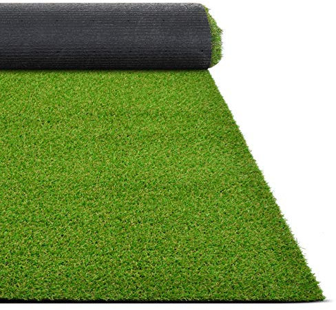 casa pura Gazon Synthetique - Pelouse Artificielle | Pelouse Synthetique Exterieur en 6 Epaisseurs | Herbe Effet Naturel au mètre | Terraza (18mm) - 100x100 cm