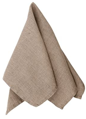 GreenGate - Stoffserviette, Serviette - Linen Oxford Stone - Leinen - Farbe: Graubraun - 40 x 40 cm